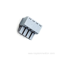 Terminal block plug-in male seat grey